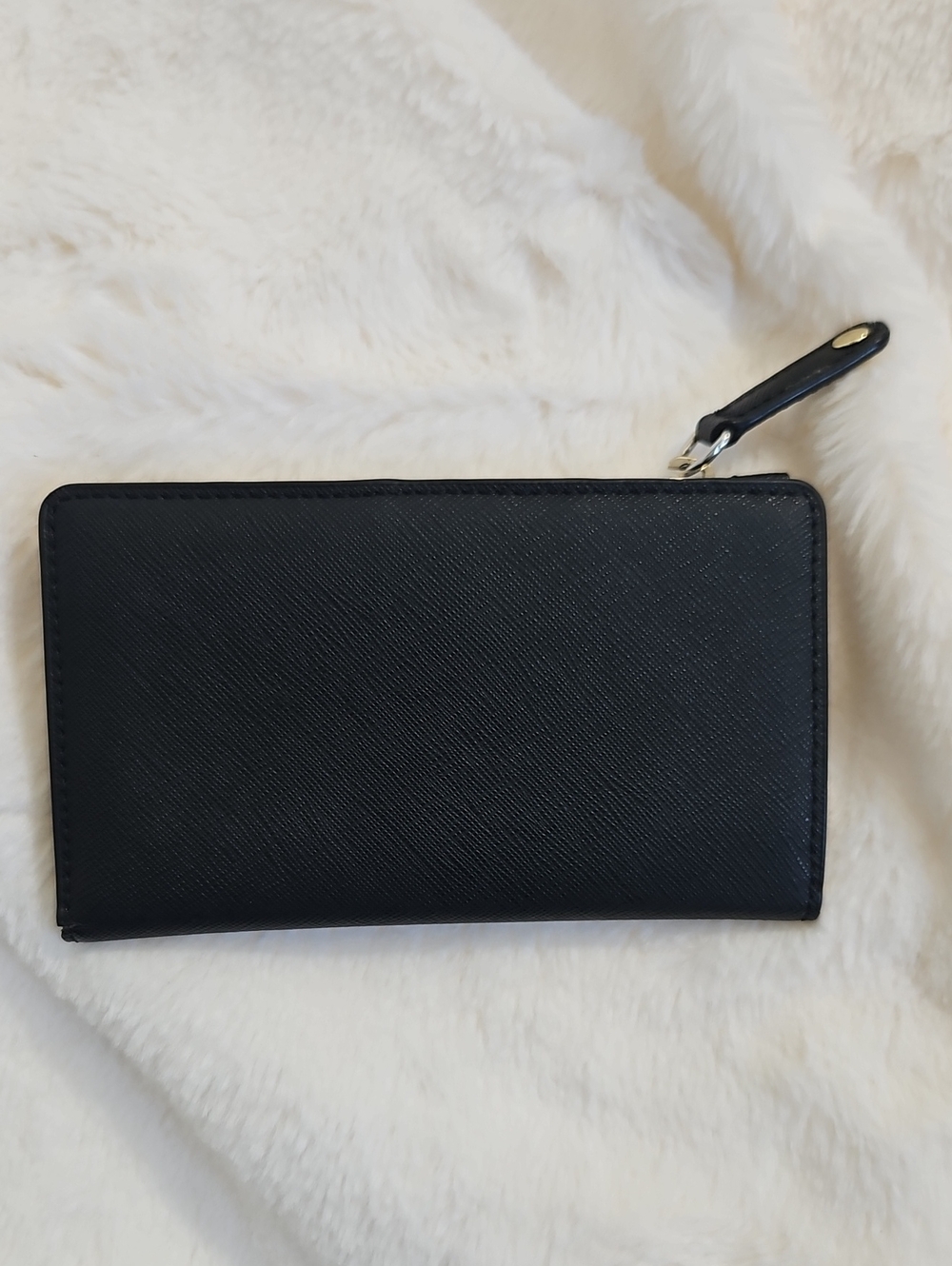 Karl Lagerfeld Paris Black Saffiano Mini Wallet/Card Holder - Picture 2 of 6